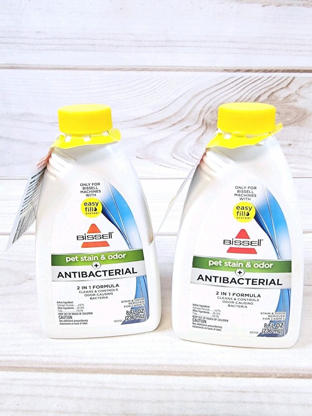 2 Bissell Pet Stain & Odor + Antibacterial Carpet Cleaners 8 fl oz NEW SEALED